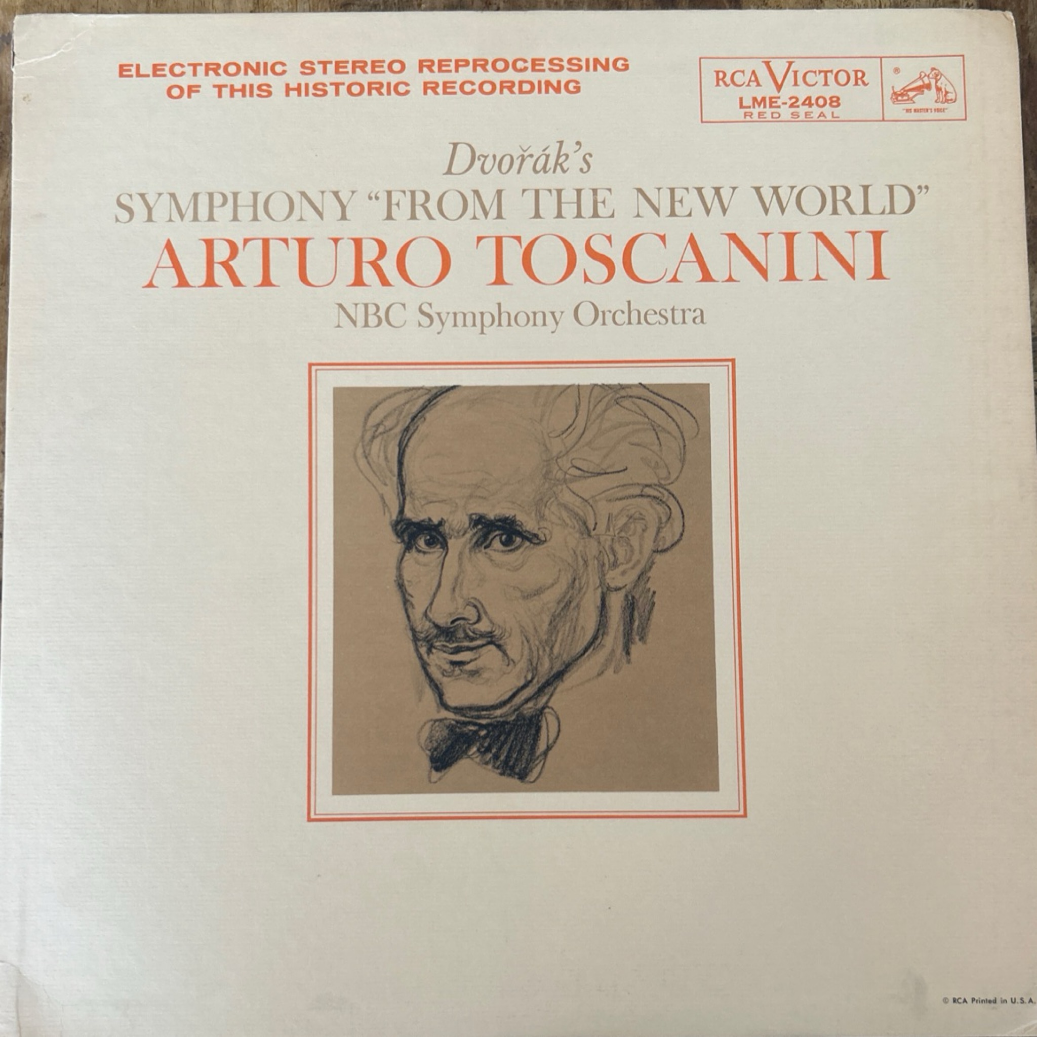 Antonín Dvořák - Arturo Toscanini , NBC Symphony Orchestra — Dvořák's Symphony "From The New World" album cover